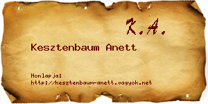 Kesztenbaum Anett névjegykártya